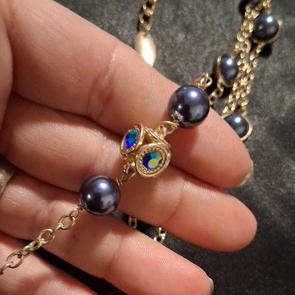 Coldwater Creek Gold and Black Multi-Strand Necklace - Picture 12 of 12